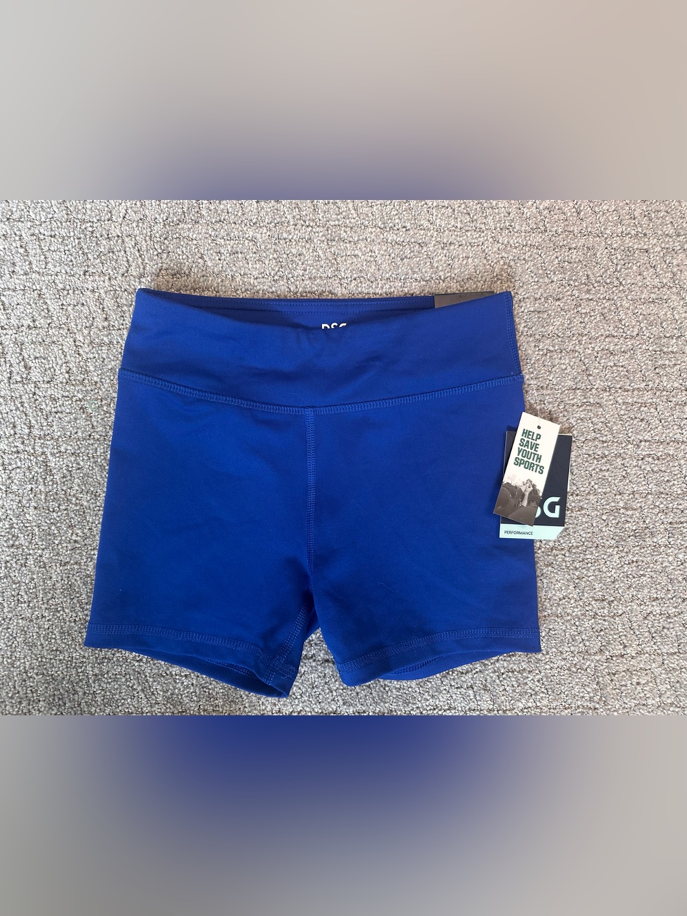 DSG Girls Youth 3" Performance Compression Shortie Shorts Size M Blue